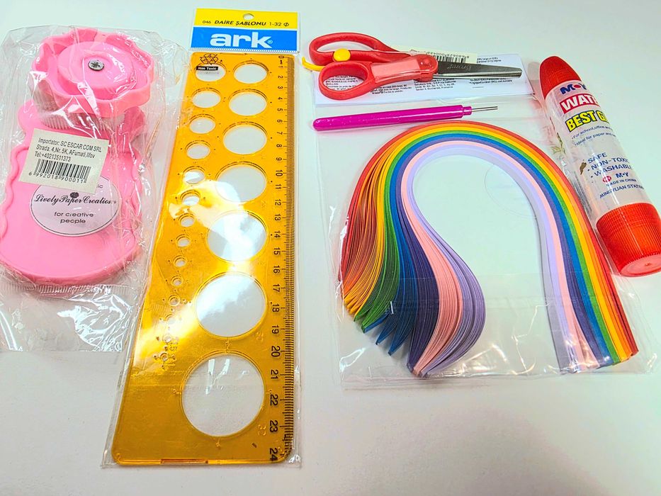 Set complet quilling pentru ateliere, grupuri sau scoli