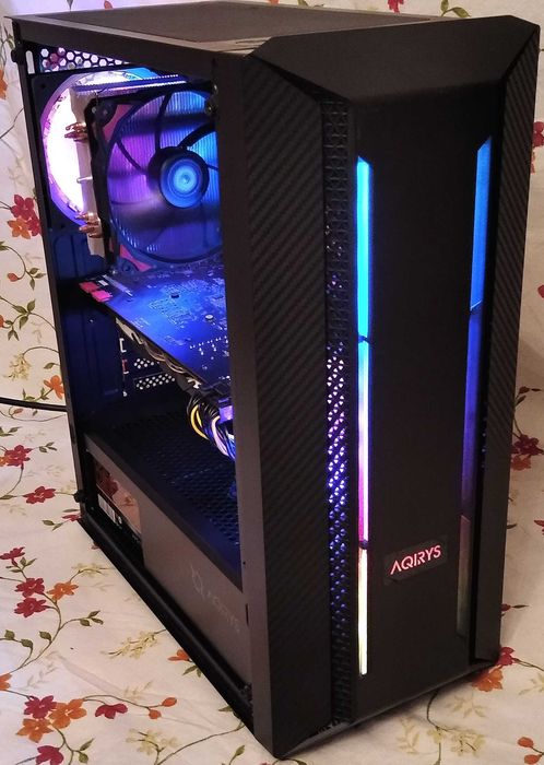 PC Gaming I7 6700k, RX 580/GTX 1080, 16GB, SSD NVMe,Aqirys aRGB-Sticla