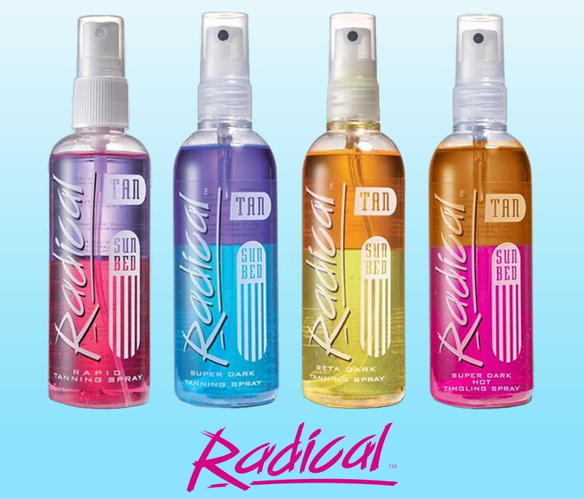 Козметика за тен Radical на слънце и в солариум, 4 видове, на склад