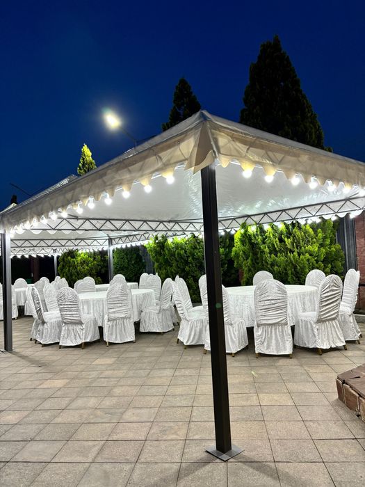 Аренда стол стульев с посудами