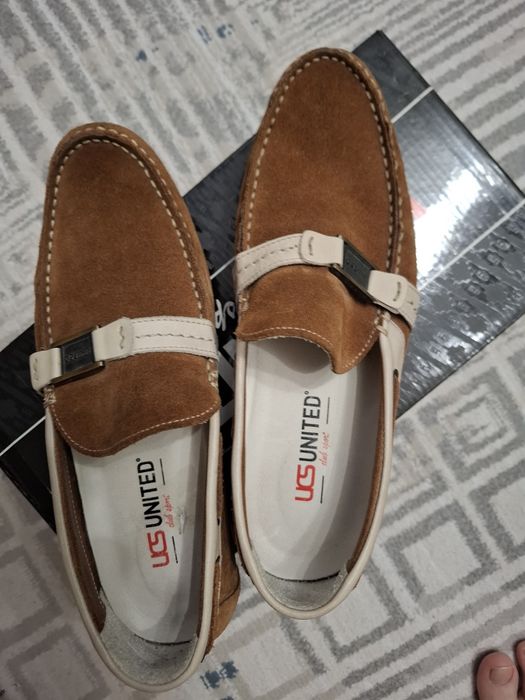 Туфли замшевые макасина