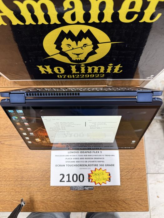 Laptop Lenovo IdeaPad Flex 5 procesor AMD Ryzen5 7530U  8GB / 512GB .