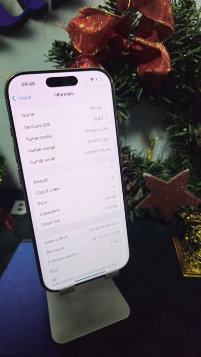 iPhone 16 PRO Gold 128GB Baterie:94%.Pret fix!