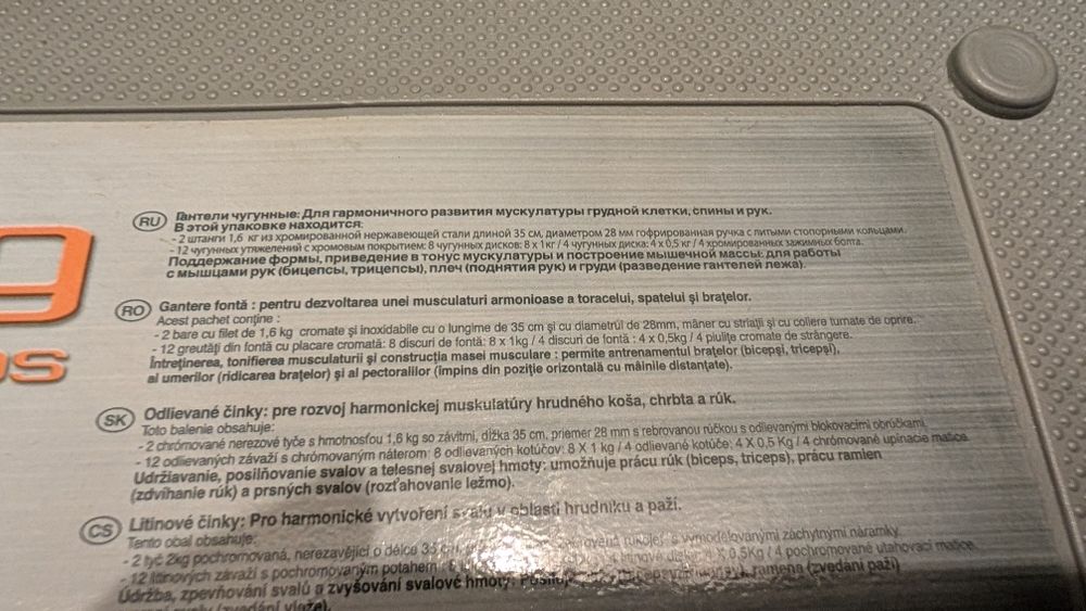 Set gantere fonta Domyos 14kg