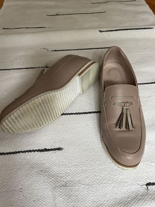 Дамски мокасини естествена кожа