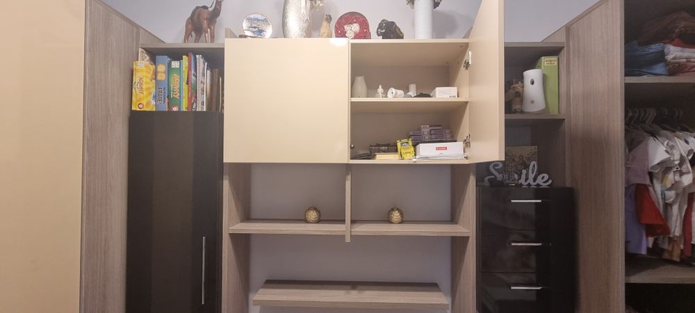 Biblioteca living LEMS bej cu wenge