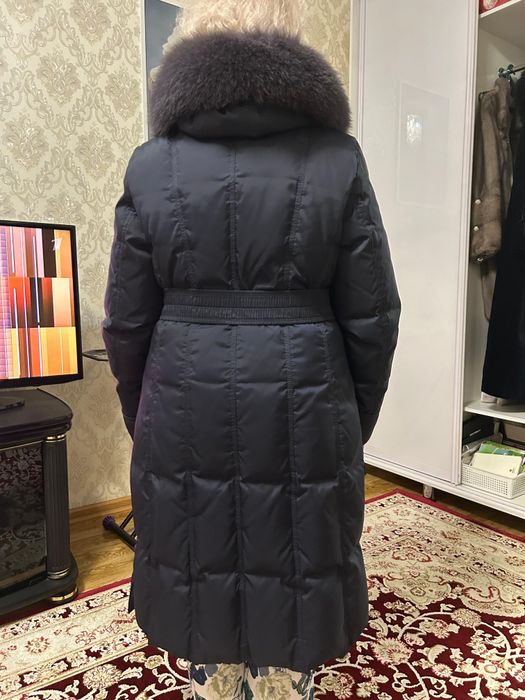 Зимний пуховик темно-синий