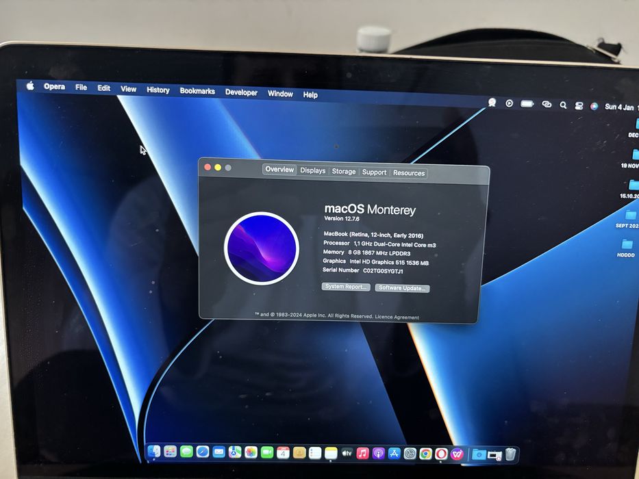 Macbook retina 12 inch 8gb ram, intel core m3