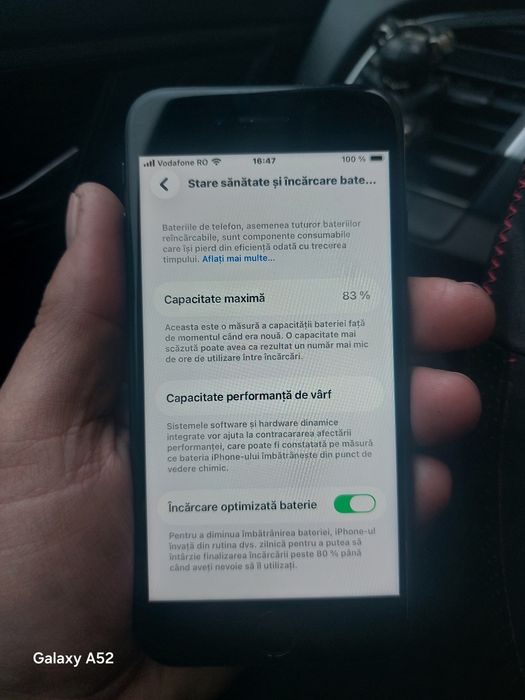 Iphone SE 2020. baterie 83%