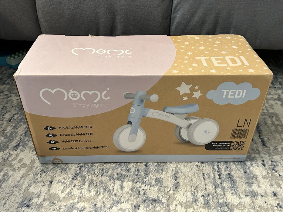 Bicicleta NOUA fara pedale pt interior si exterior, Momi Tedi albastru