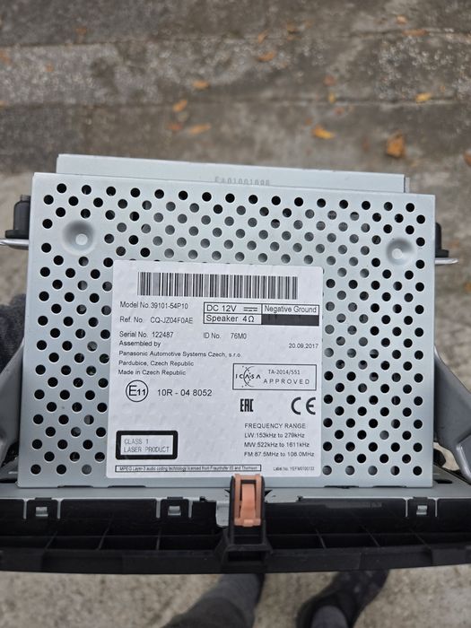 SUZUKI RADIO CD Bluetooth 39101-54P10 (For SUZUKI VITARA) Оригинално