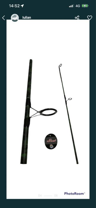 Set 4 Lansete Wind Blade Carp Master Cat 1 3.6 m 3.5 lbs Carbon 100 %