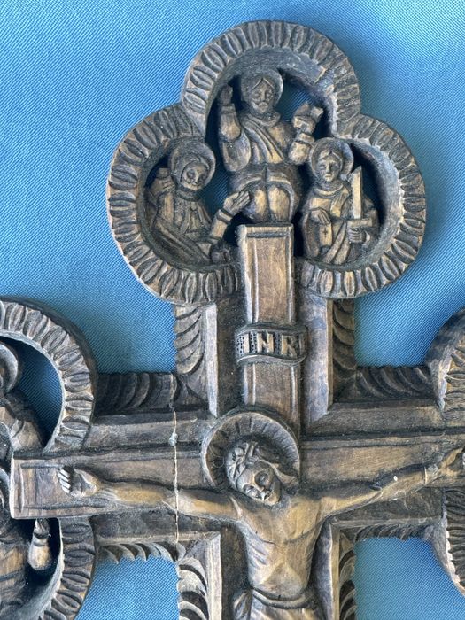 УНИКАЛЕН Стар кръст , Исус Христос , ДЪРВОРЕЗБА