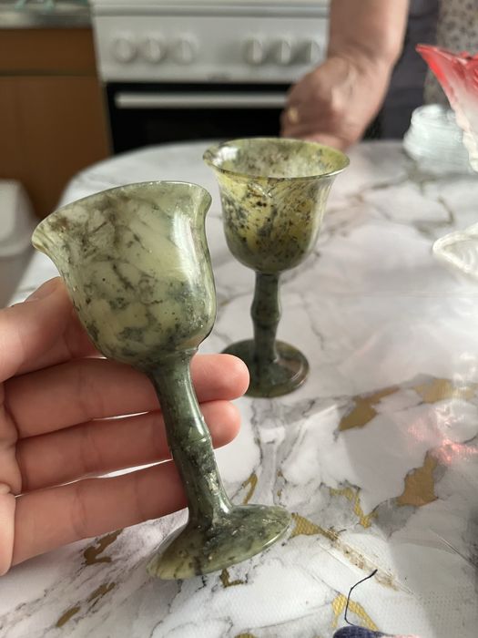 Винтаж/ чаши нефритовые