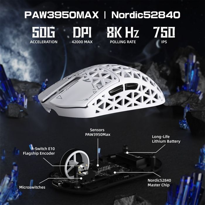 [Мишка]  ATTACK SHARK R5 ULTRA 


Carbon Fiber Wireless 8K PAW3950M