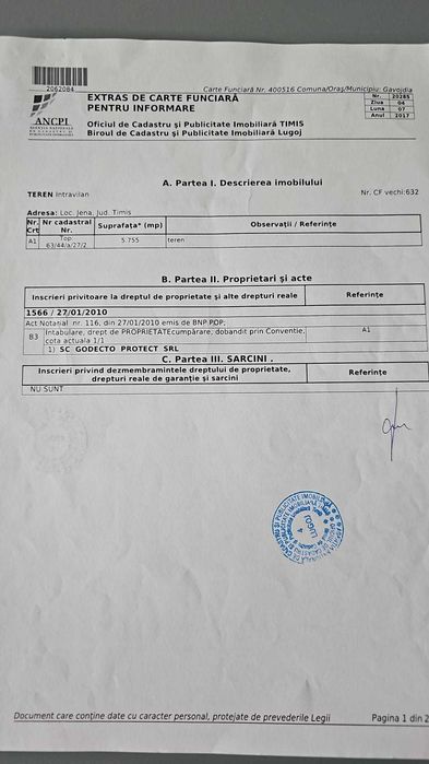 Teren de vanzare intravilan Jena