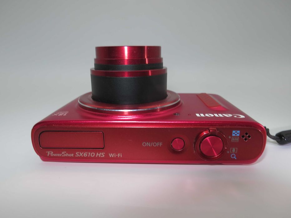 Canon PowerShot SX610 компактен цифров фотоапарат, дигитална камера 18х оптичен зум, Wi-Fi, Full-Hd видео, състояни като НОВО, работи отлично