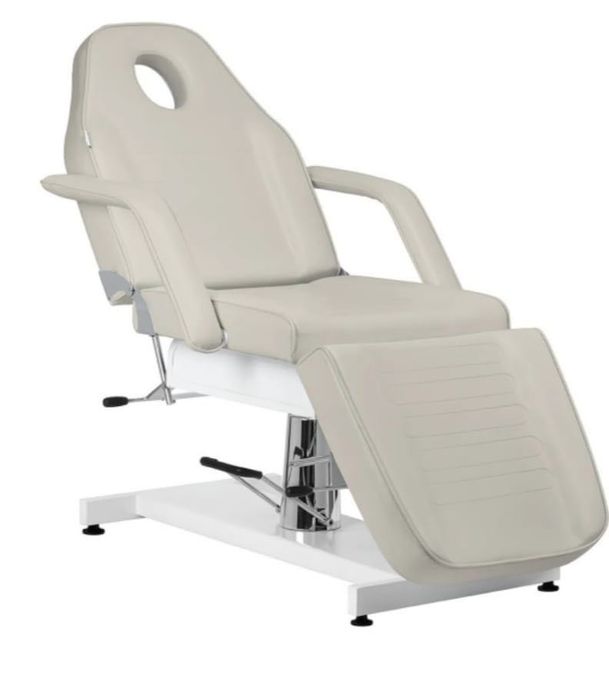 Pat/scaun cosmetică hidraulic Basic 210, alb