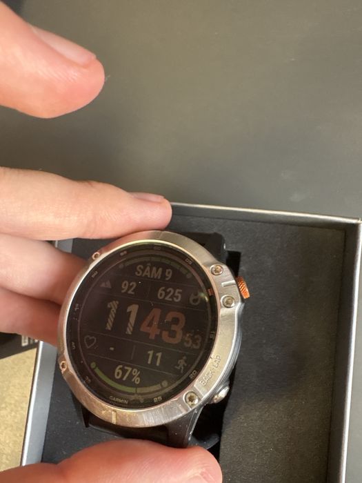 Ceas Garmin Fenix 6X Silver Solar (47.mm)