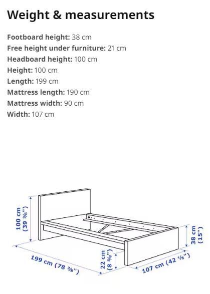 IKEA MALM легло с дървена основа LERÖY и етаржерка KALLAX