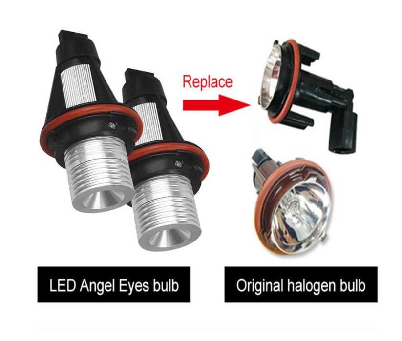 LED крушки Angel Eyes ангелски очи 12V-24V цвят син за BMW  с Canbus