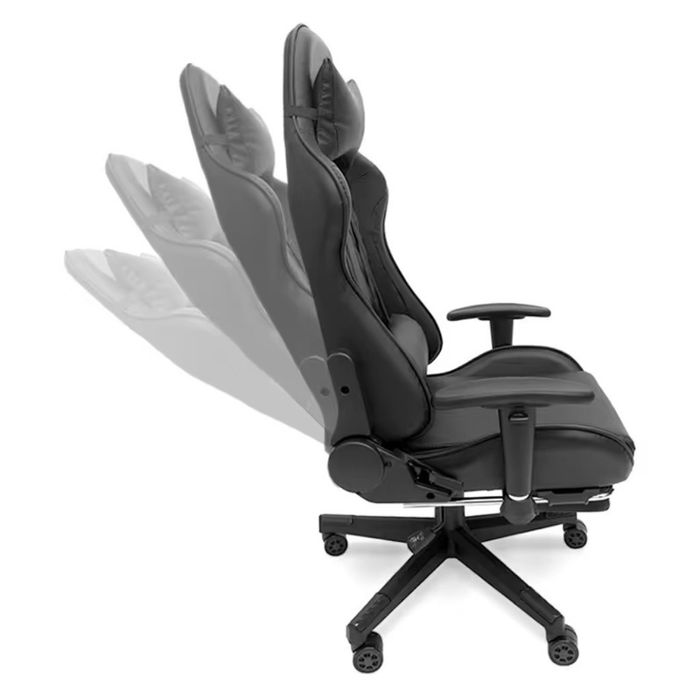 Геймърски стол с прибираща се подложка за крака и функция за масаж - ч