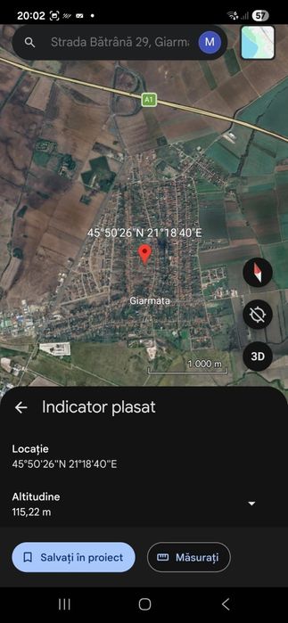 Vând teren intravilan Giarmata Mare, 1000 m2, preț 63000 Eu ușor neg