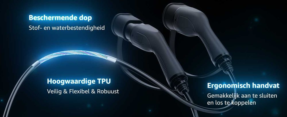 Заряден кабел Bokman тип 2, 22kW / 32A / 3 фази / 5M