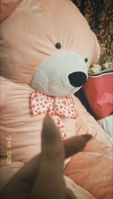 Мишка розовая 2м