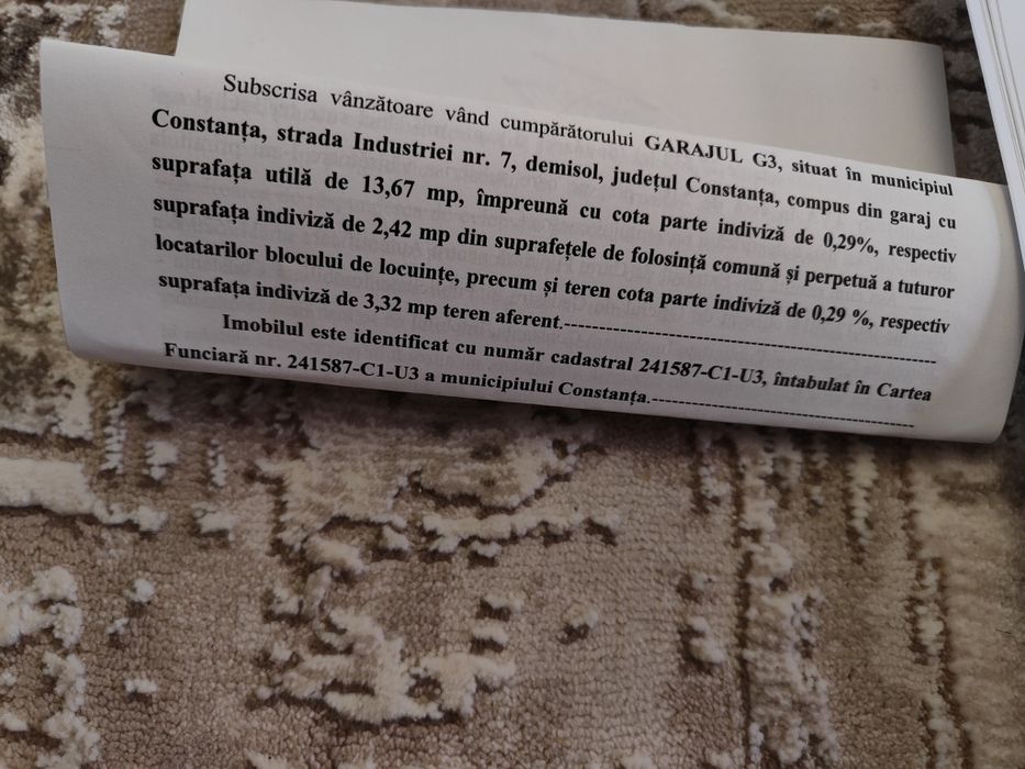 Vând  loc de parcare in garaj subteran lîngă Kaufland icil