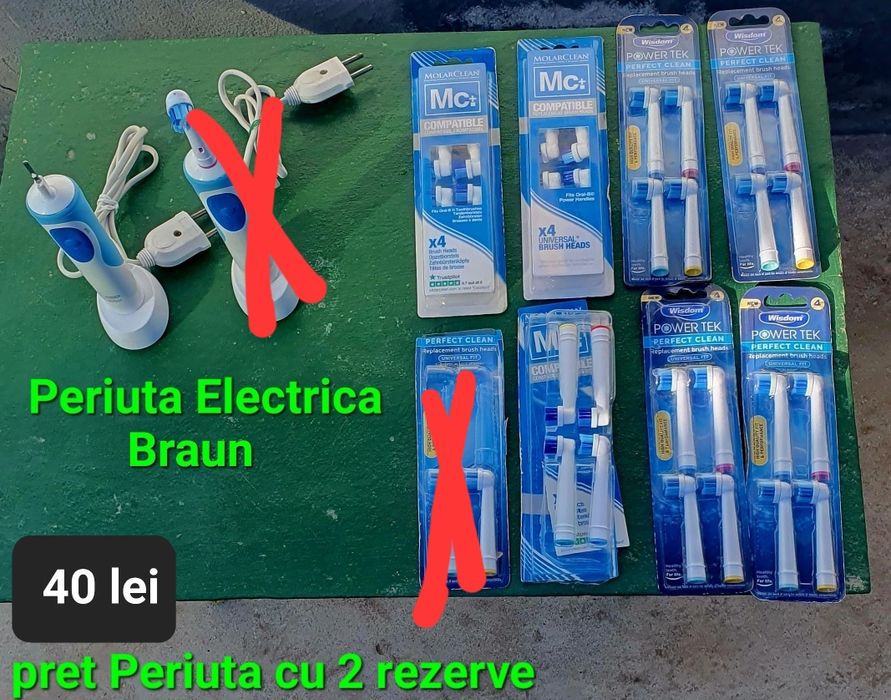 Perita electrica Braun cu rezerve