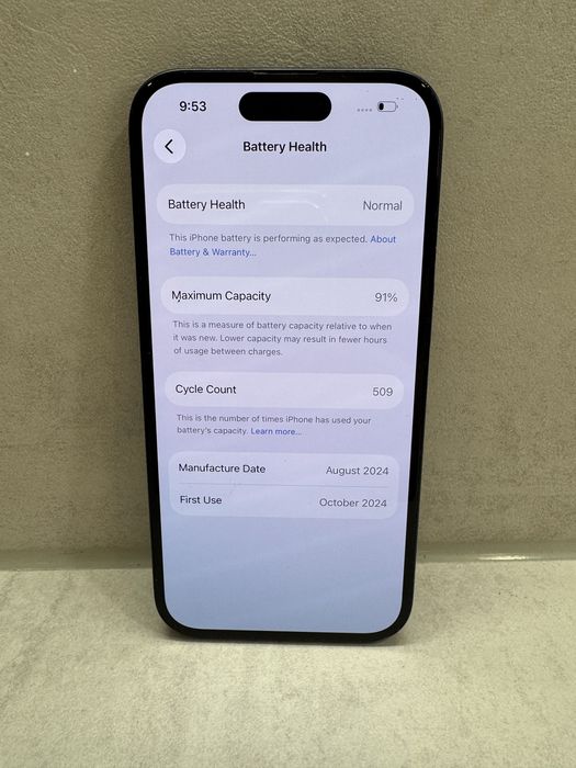 iPhone 16 128GB Black 91% Battery