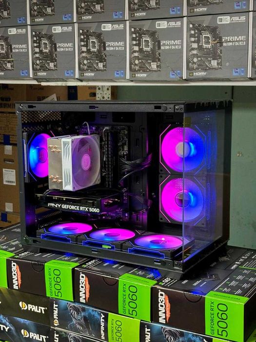 Компьютер новый игровой Ryzen 7500f \ RTX 5060 \ ddr5 32 \ ssdNVme 512
