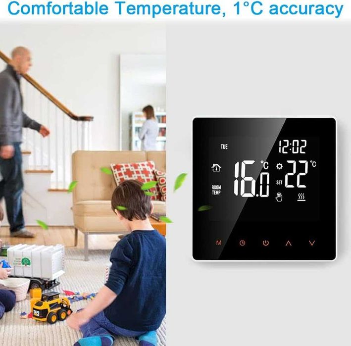 Kavolet Smart термостат за електрическо подово отопление, LCD дисплей