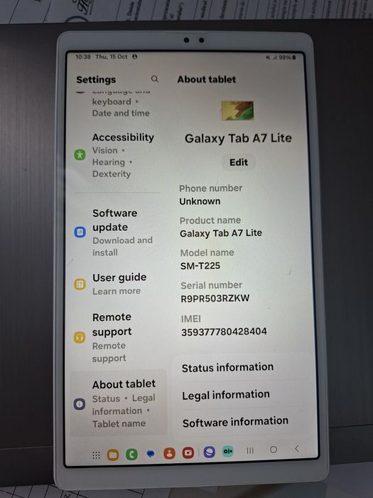 Tableta cu sim 4G Samsung Galaxy Tab A7 Lite