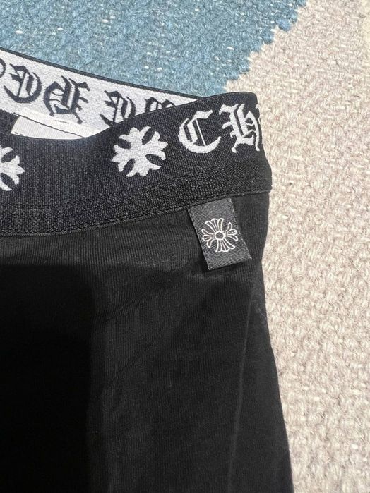 Boxeri Chrome Hearts negri cu logo mic alb, mărimile M și L, noi în cutie