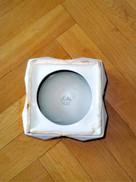 Пепелник порцелан фирма RIEBER Bavaria Op - Art бруталистичен дизайн