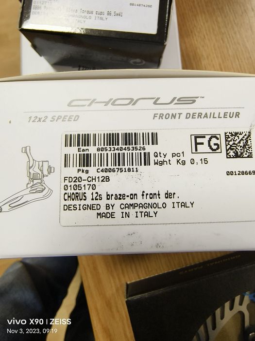 Campagnolo Chorus Groupset 2x12-speed -Hydraulic Disc Brake-Flat Mount