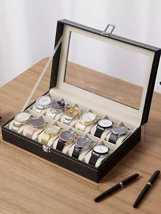 LUX Шкатулка для часов 12-Мест – ПОДАРКА ДОСТАВКА В ДЕНЬ ЗАКАЗА