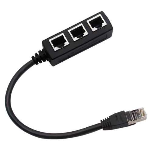 NOU Cablu Adaptor Splitter Ethernet 3x
