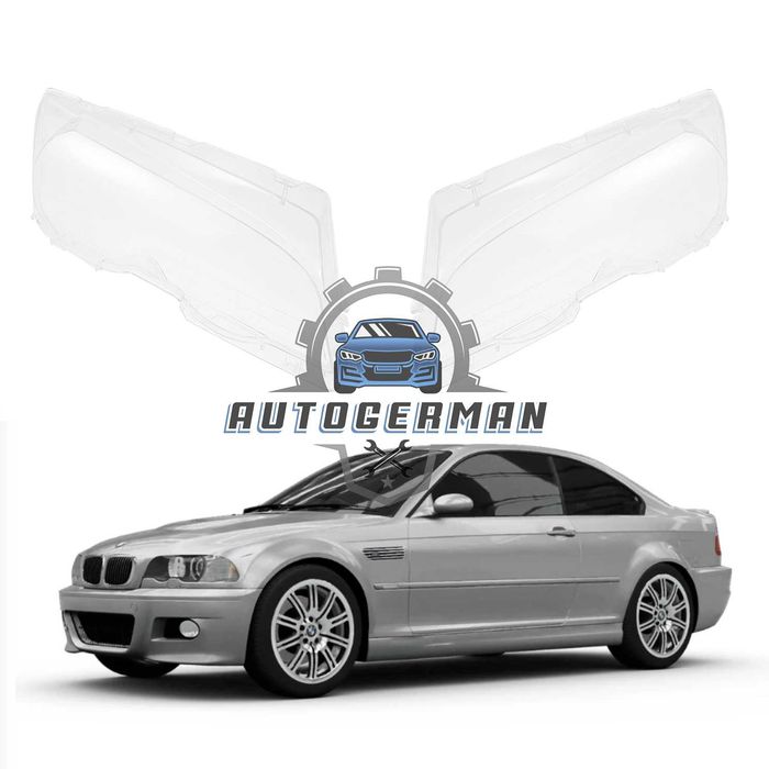 Капаци фарове BMW 3 Series E46 Coupe (98-02) стъкло фар крушки БМВ 3 Серия Е46 купе 2 врати xenon