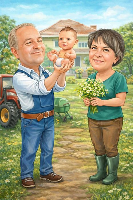 Персонализиран подарък Карикатура / Шарж по снимка Оригинален подарък