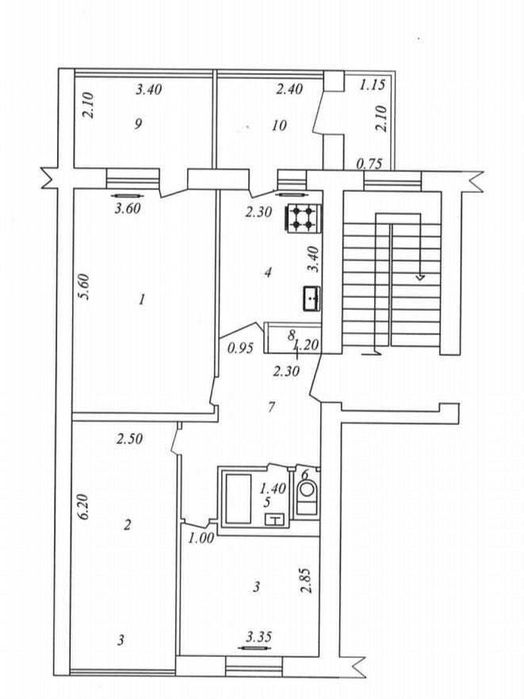 Продается 3 комнатная квартира Ц-1, 64-школа, кафе Бон, Физиотерапия