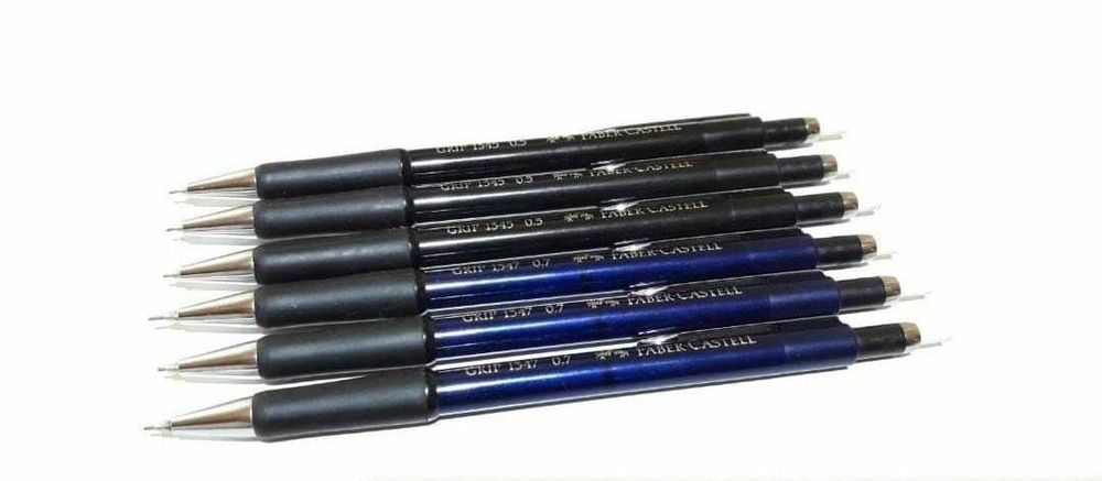 Lot 6 creioane faber castell 1345 si 1347 de 0.5 mm si 0.7 mm
