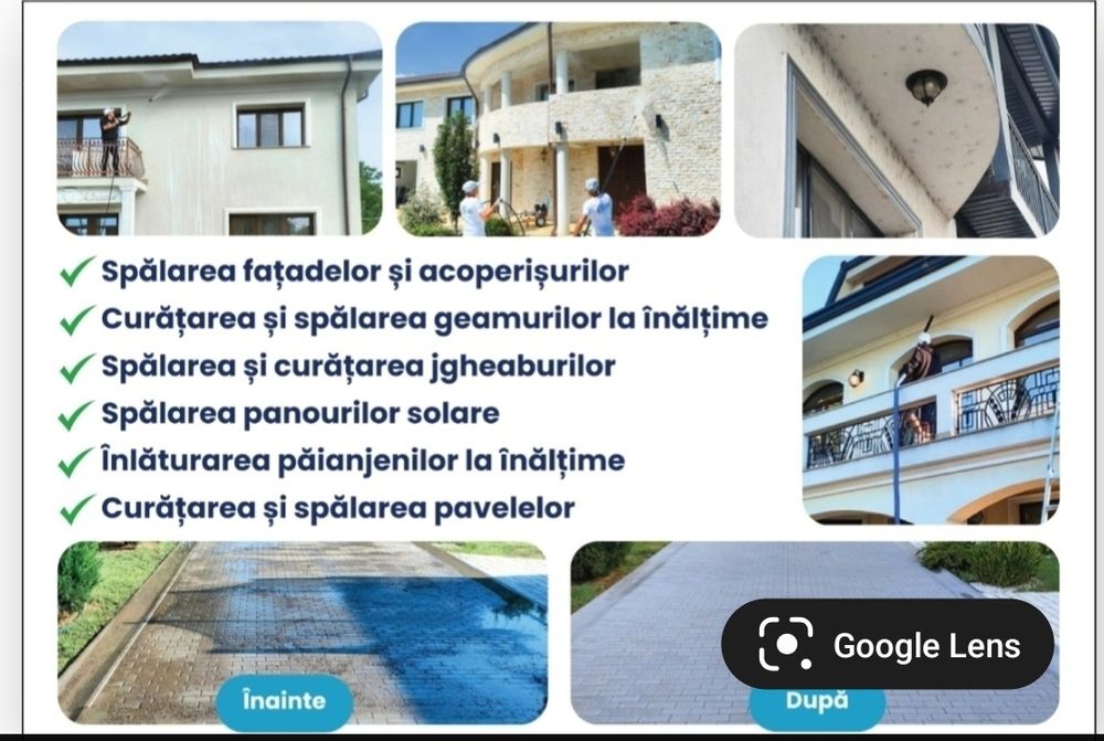 Spălat fațade,pavaje și garduri