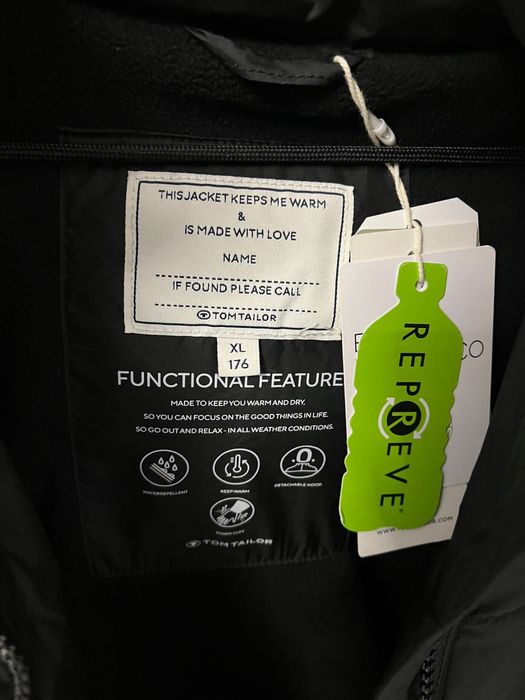 Vând geacă Tom Tailor neagră XL 176 nouă