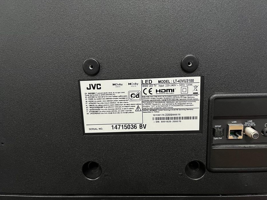 Tv JVC LT‑43VU3100 – 43”