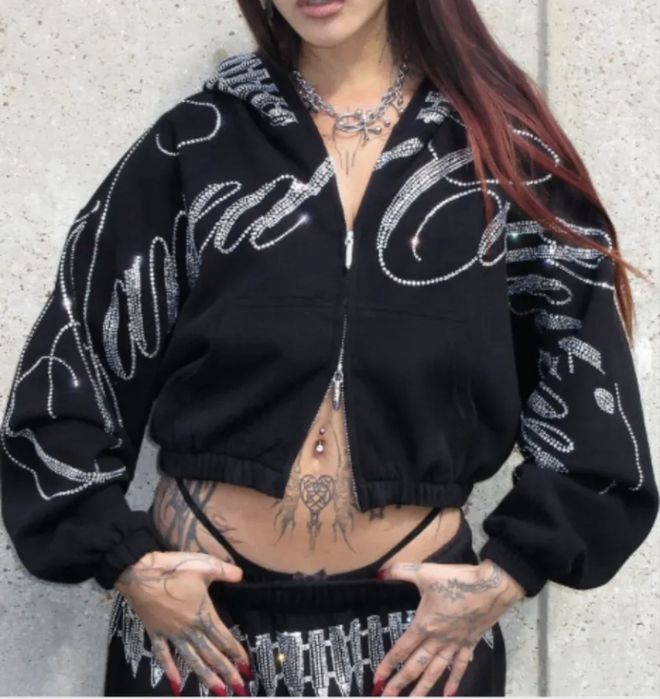 Зип худи с длинными рукавами