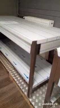 Masa inox de perete cu polita, demontabila ,bucatarie 1200x700x900mm