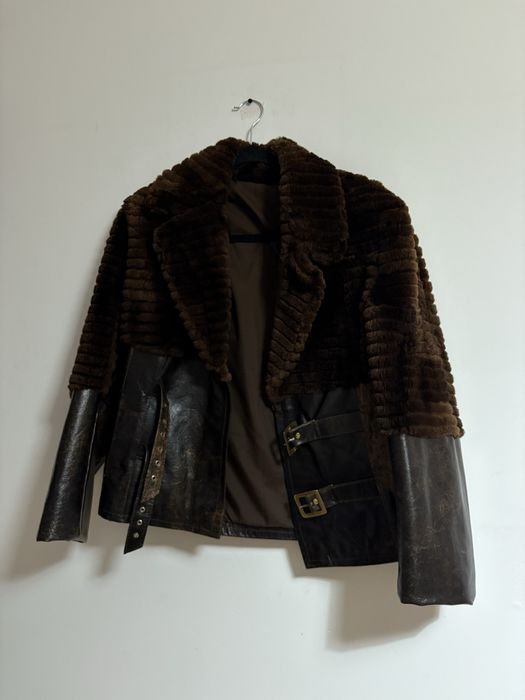 Geaca de piele si blana naturala